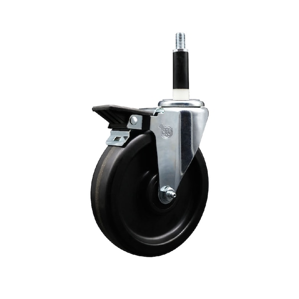 6'' Phenolic Swivel 7/8'' Expanding Stem Caster with Brake